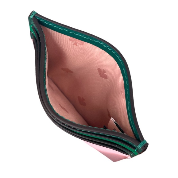 Kate Spade Pineapples Colada Credit Card Wallet Green Pink - Picture 3 of 6